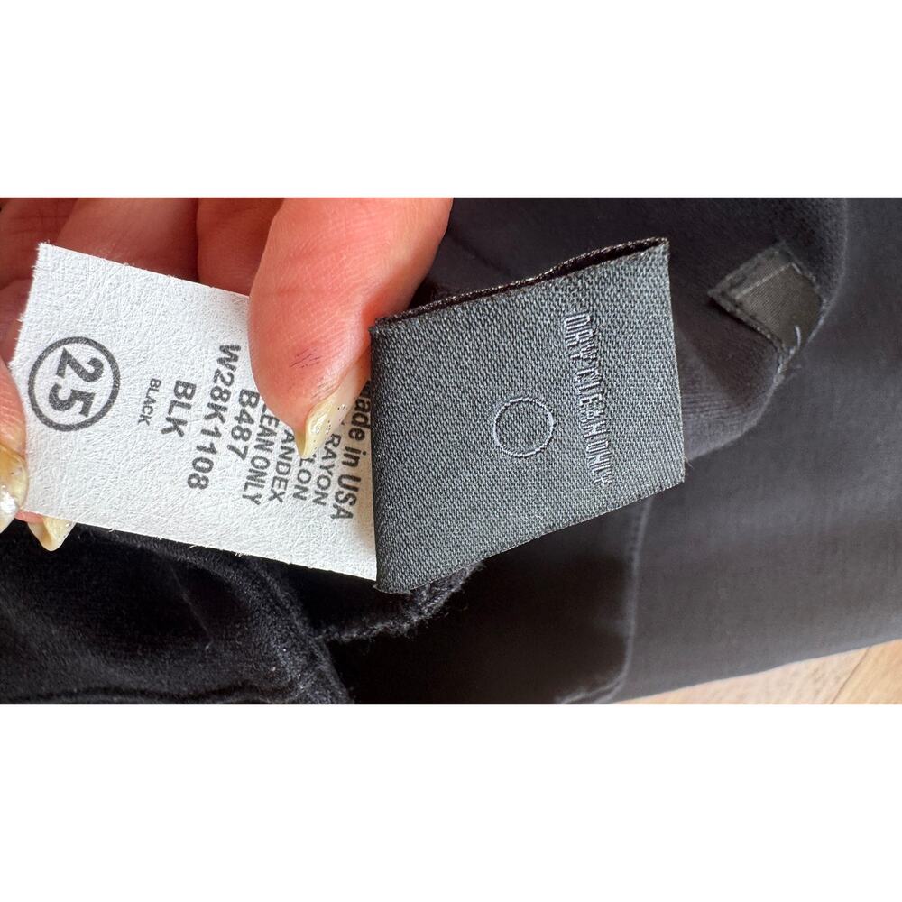 TAG Jeans Black Stretch Pencil Skirt with Silver Accent Zippers - Size 25 - Picture 9 of 15